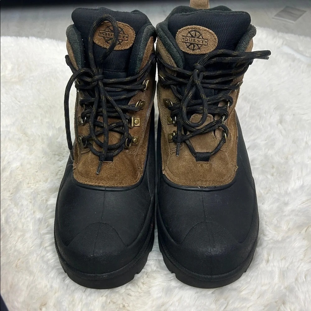 Quest Men’s Arctic Chill Insulated Winter Boots Leather Upper 8” Size 10